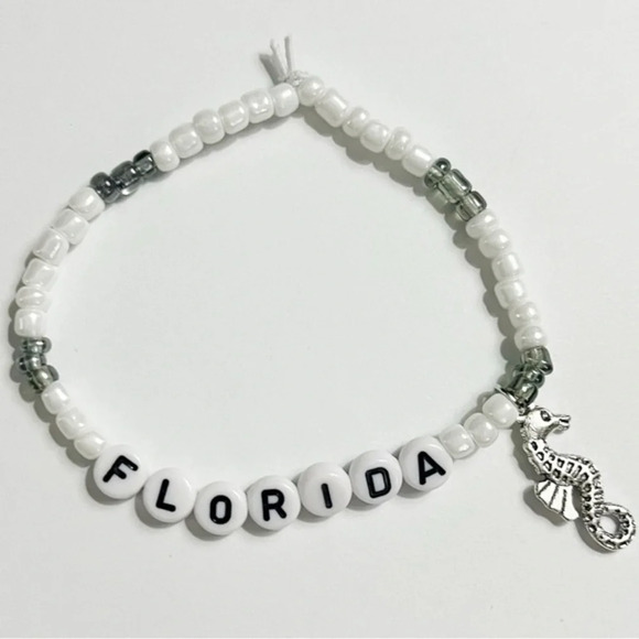 Taylor Swift Eras Tour Friendship Bracelet TTPD Florida w/ Charm - Picture 1 of 1